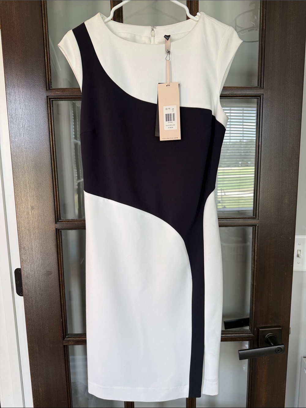 NWT - The Limited Sleeveless Black & White Colorblock Midi Dress